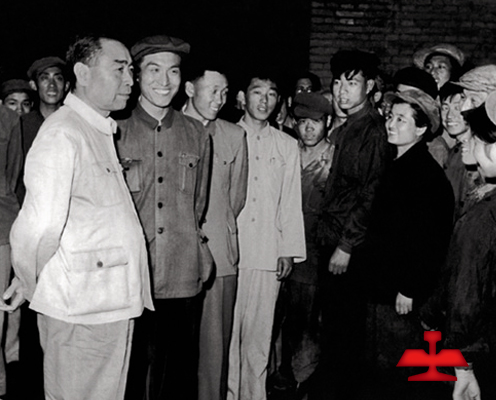 1959年毛澤東同志親切接見全國著名勞動模范、鞍鋼老英雄孟泰